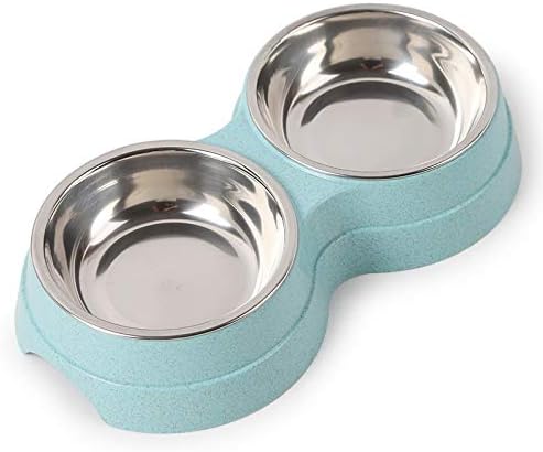 Cuenco doble desmontable de acero inoxidable para mascotas, para gatos y perros, para alimentación de alimentos
