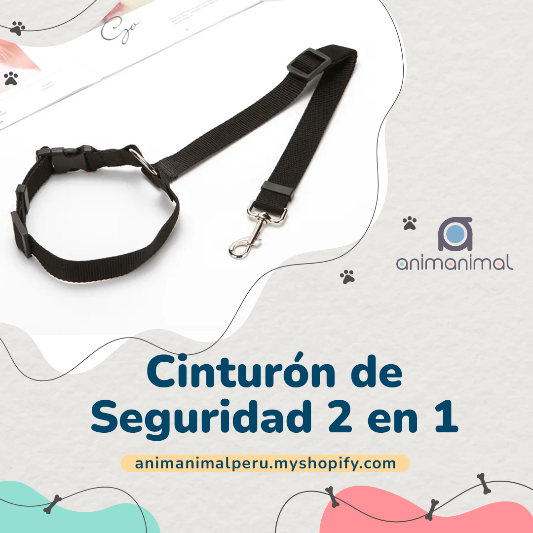 Cinturón de Seguridad 2 en 1 para Mascotas Animanimal