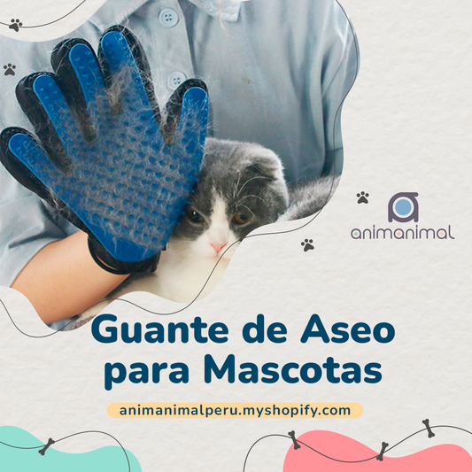 Guante de Aseo para Mascotas - Cepillo Deshedding de Pelo para Gatos y Perros