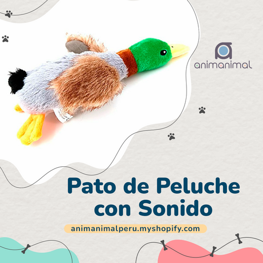 Pato Juguete de Peluche con Sonido para Mascotas