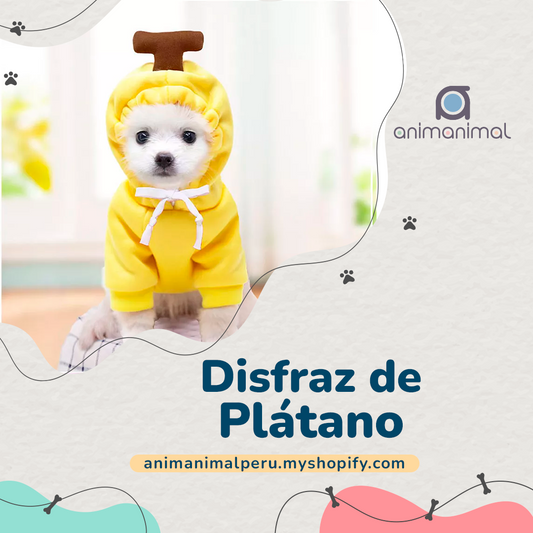 Disfraz de Plátano para mascotas Gatos y Perros - Sudadera con Capucha