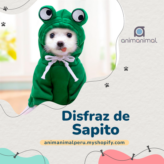 Disfraz de Sapito para mascotas Gatos y Perros - Sudadera con Capucha Rana Sapo