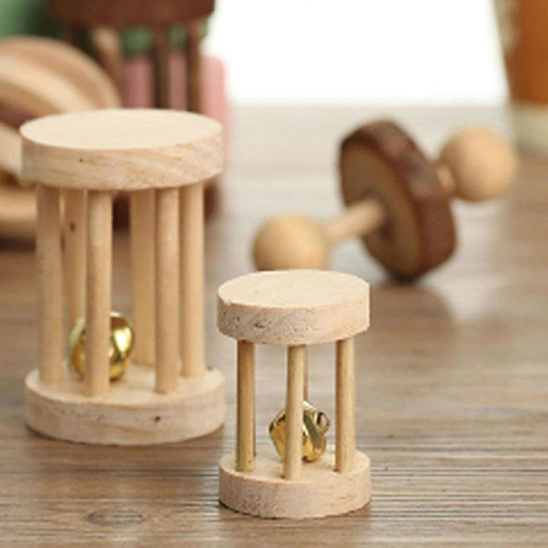 Juguetes Lindos de Conejos de Madera Natural de Pino