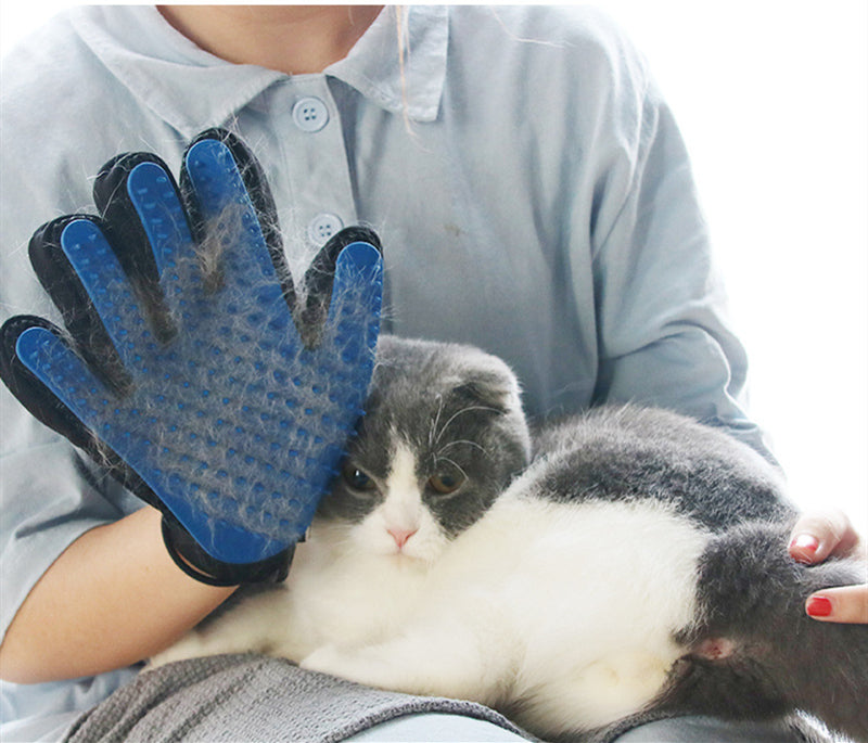 Guante de Aseo para Mascotas - Cepillo Deshedding de Pelo para Gatos y Perros