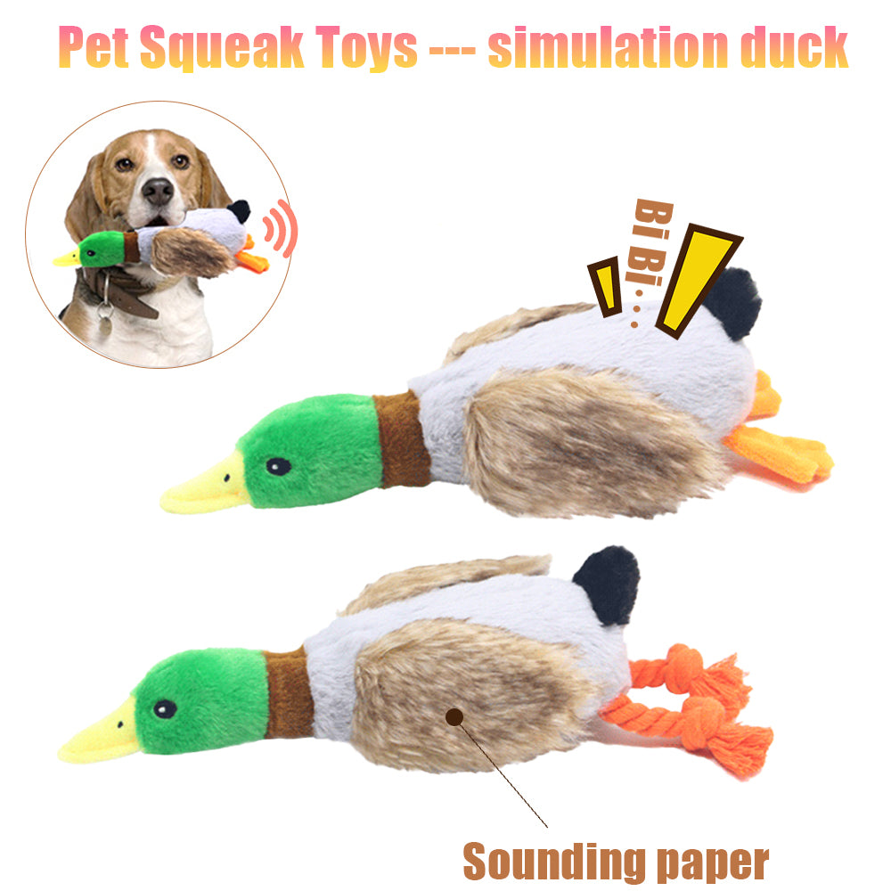 Pato Juguete de Peluche con Sonido para Mascotas