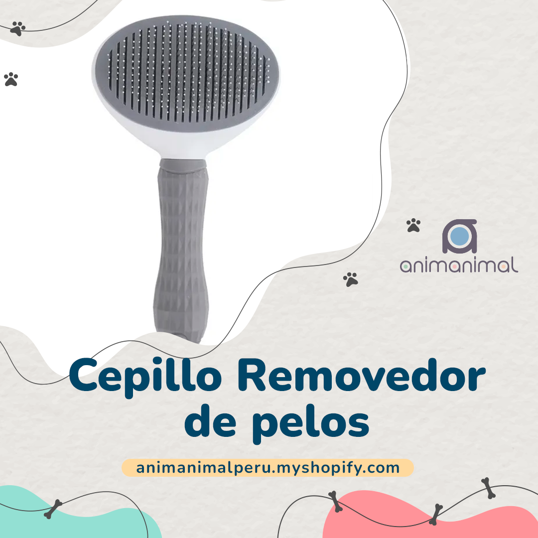 Cepillo para Perros y Gatos - Peine de Autolimpieza y Removedor de Pelo
