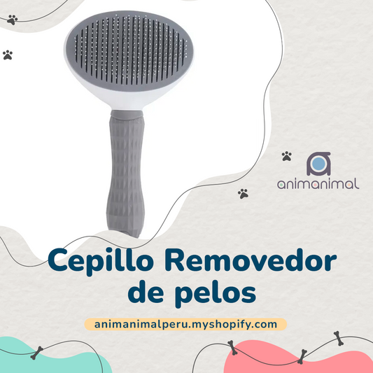 Cepillo para Perros y Gatos - Peine de Autolimpieza y Removedor de Pelo