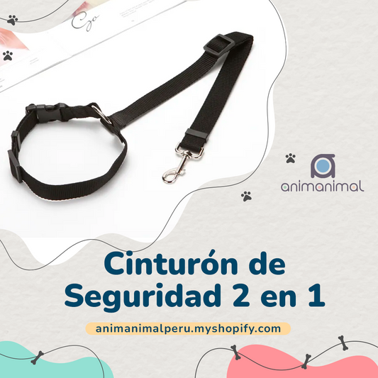 Cinturón de Seguridad 2 en 1 para Mascotas Animanimal